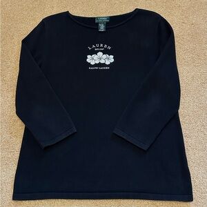 Ralph Lauren Hibiscus Flower Sweater 🖤🤍🖤